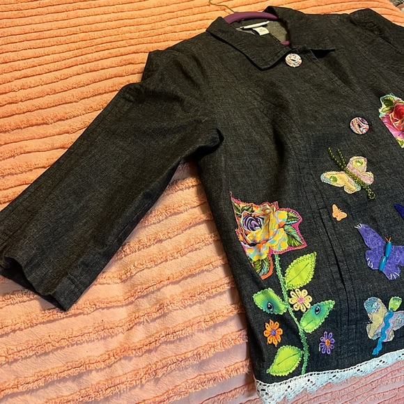 Art to wear denim jacket/blazer Sz16 - Picture 7 of 8